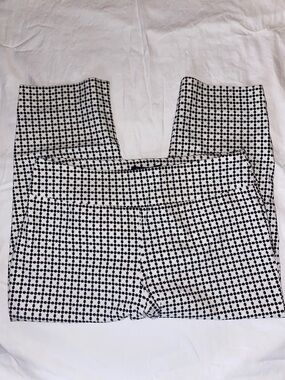 Zac & Rachel Black and White Dot Grid Skinny Pants